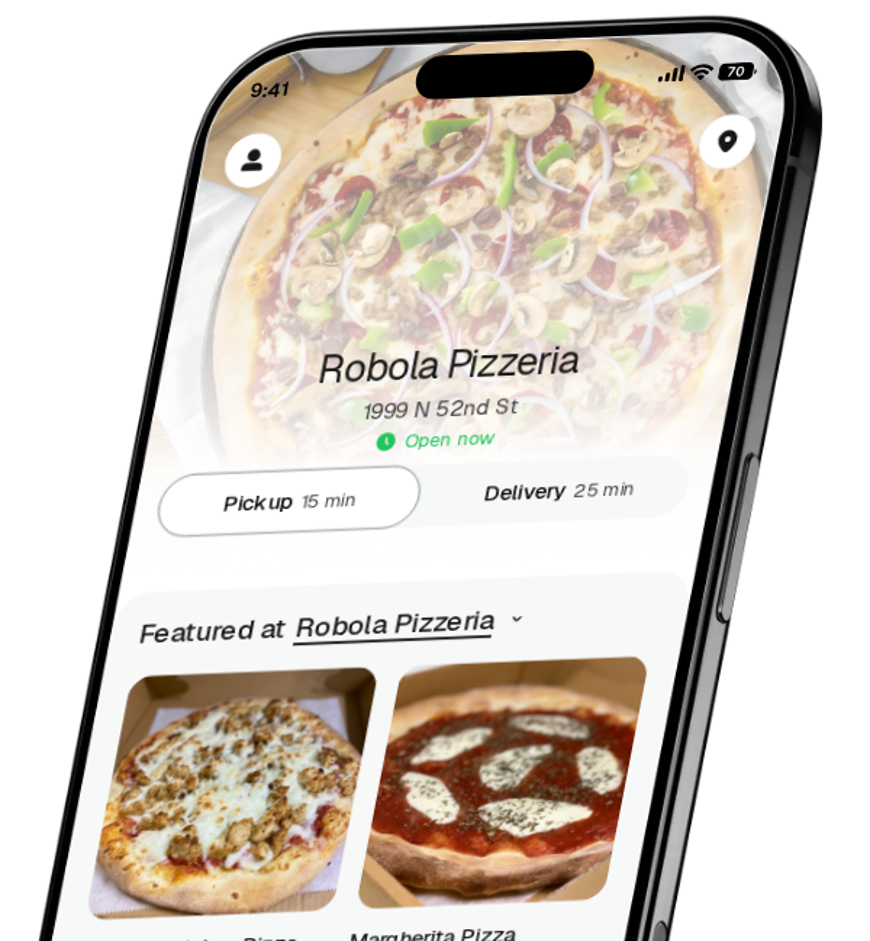 Robola Pizzeria app preview