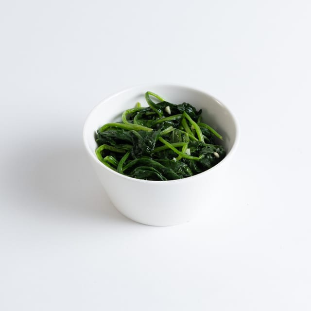 Steamed Spinach.