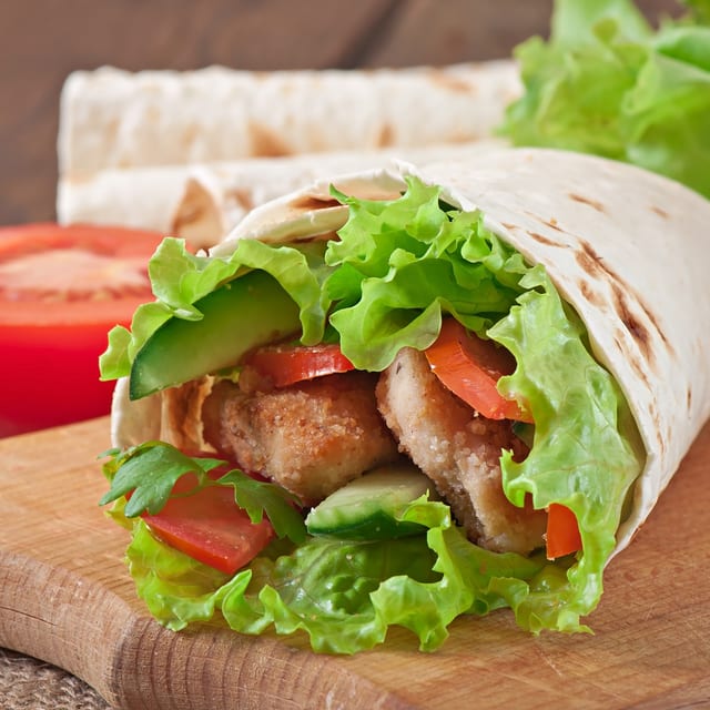 Grilled Chicken Caesar Wrap.
