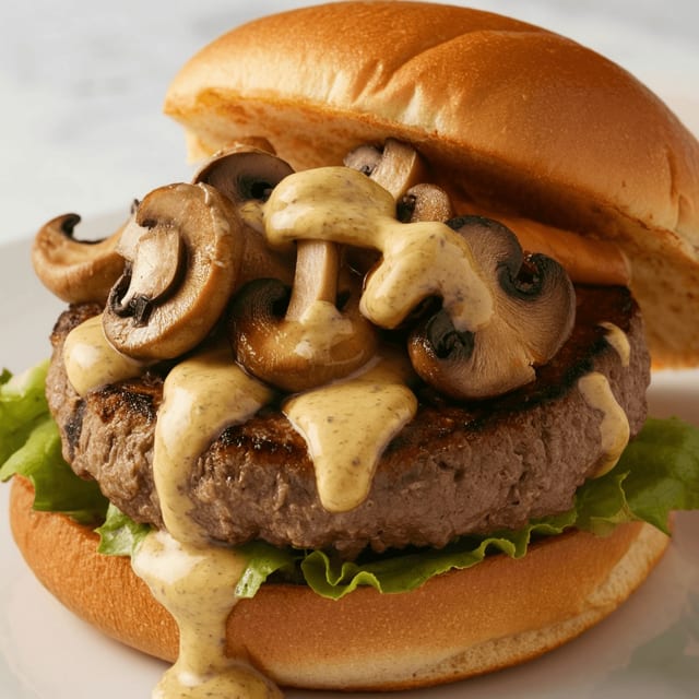 Mushroom Cheeseburger.