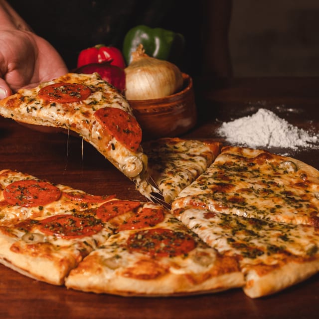 Half & Half Pizza.