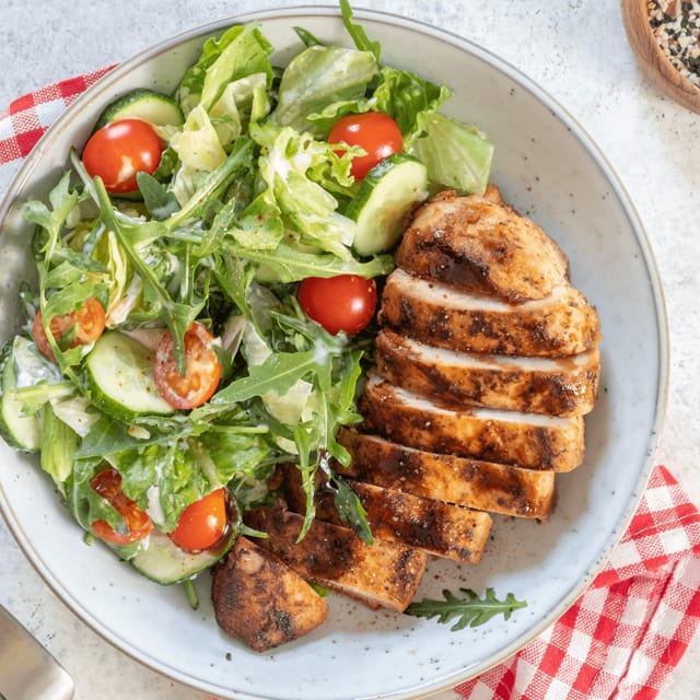 Buffalo Grilled Chicken Salad.
