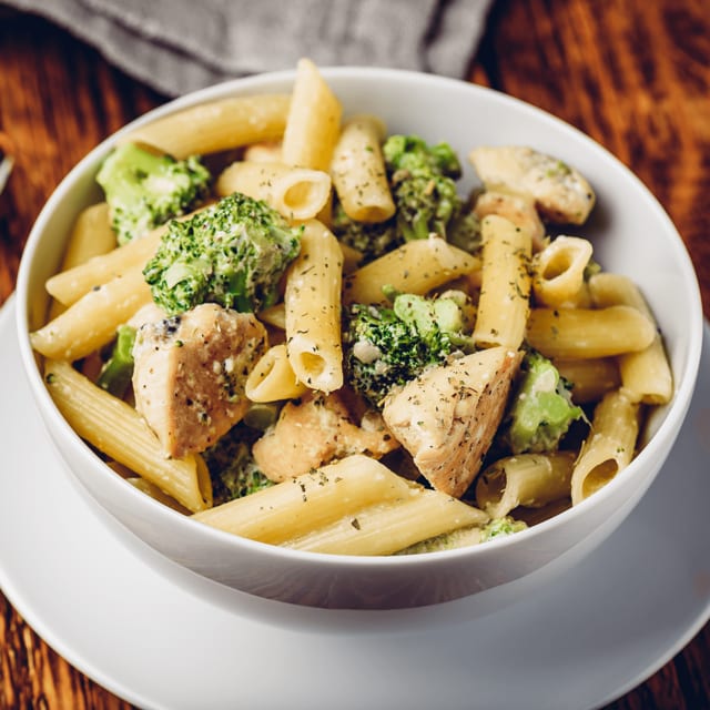 Chicken Broccoli Alfredo.