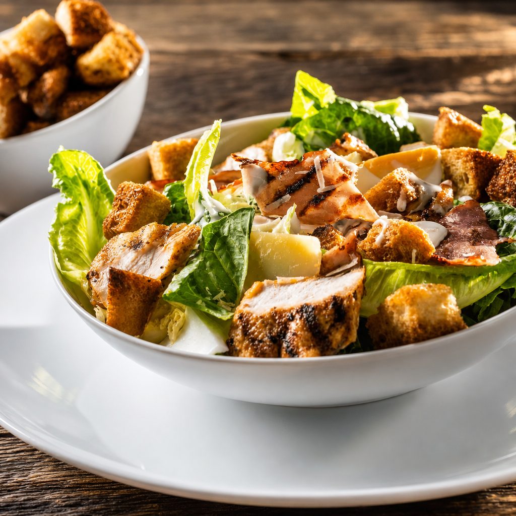 Grilled Chicken Caesar Salad.