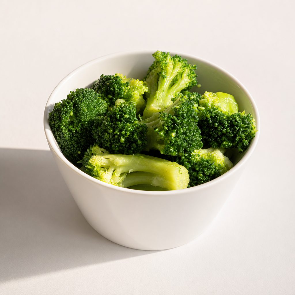 Steamed Broccoli.