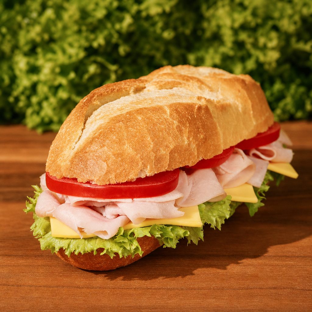 Turkey Ham Sandwich.