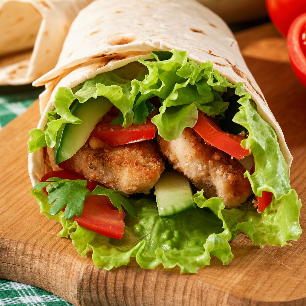 Crispy Chicken Ceaser Wrap.