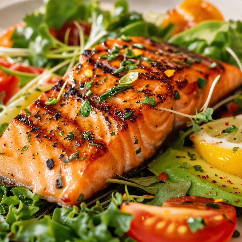Grilled Salmon Platter.